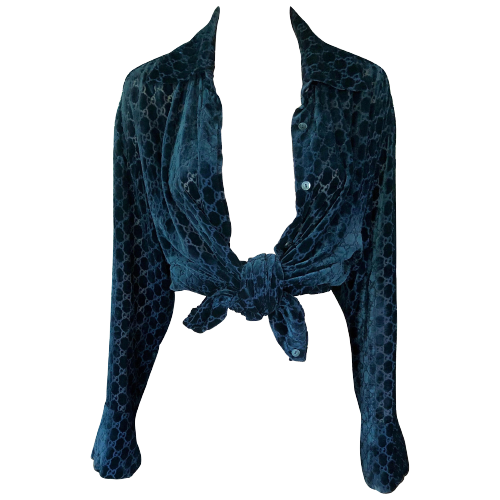 Gucci Tom Ford monogram velour top (RENTAL)